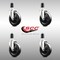 Service Caster 5 Inch 316SS Soft Rubber Wheel Swivel 1-1/2 Inch Expanding Stem Caster Set SCC SCC-SS316EX20S514-SRS-112-4 - alternate 3